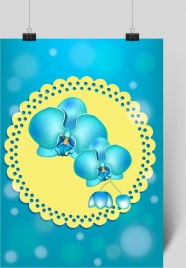 spring background blue orchids ornament