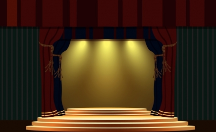 stage design template classical style bright light decoration