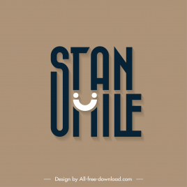 stan smile logotype stylized smiley texts decor