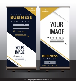 standee poster template colorful modern vertical design