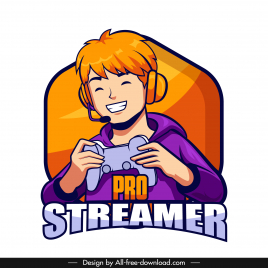 streamer icon boy playing game sketch cartoon character