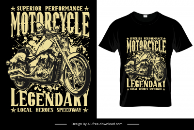 superior performance motorcycle legendary local heroes speedway quotation tshirt template dynamic retro design