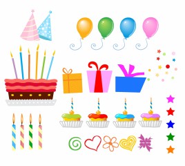 Surprise Birthday design elements