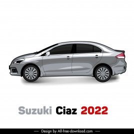 suzuki ciaz 2022 car model icon flat side view outline