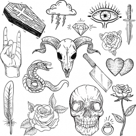 Free Tattoo Stencil Designs, Download Free Tattoo Stencil Designs png  images, Free ClipArts on Clipart Library