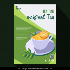 tea time advertising banner template elegant classic design
