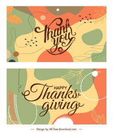 thanks giving card backgrounds elegant classical handdrawn leaves