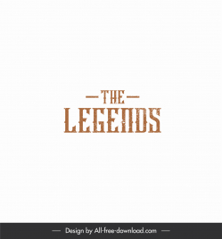 the legends logo flat retro texture  decor