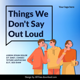 things we dont say out loud poster funny cartoon speech bubble