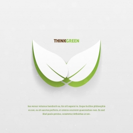 think green concept leaf