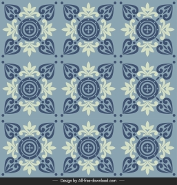 tile pattern template floral decor elegant classical symmetry