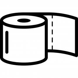 toilet paper sign icon 3d black white sketch