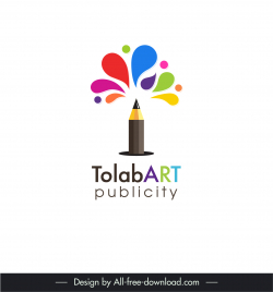 tolab art publicity logo template elegant modern dynamic pencil curves