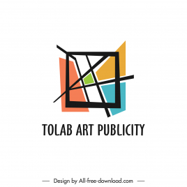 tolab art publicity logo template geometric lines abstraction