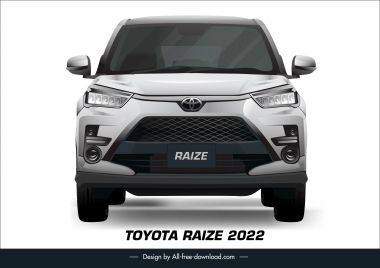 toyota raize 2022 car model icon modern front view design