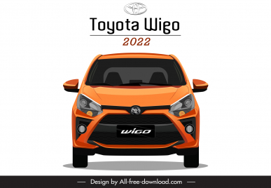 toyota wigo 2022 car model icon modern symmetric front view design