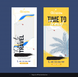 travel roll up banner template checkered coconut decor