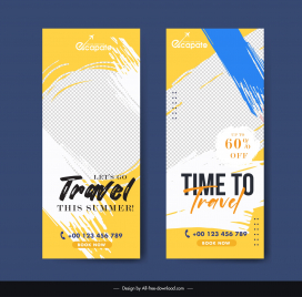 travel roll up banner templates grunge checkered