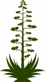 tree icon high vertical design in green