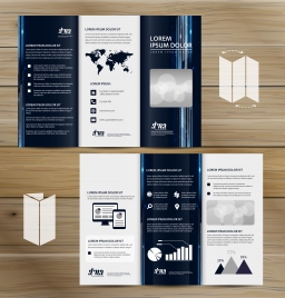 trifold brochure mockup realistic rendering of trifold brochure background 3d illustration abstract business tri fold leaflet flyer vector design set three fold presentation layout a4 size
