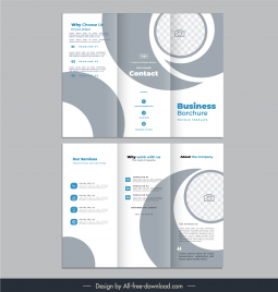 trifold brochure template dynamic checkered circles curves