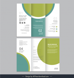 trifold brochure template elegant circles decor