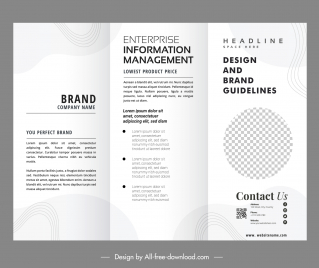 trifold minimal brochure template checkered circles