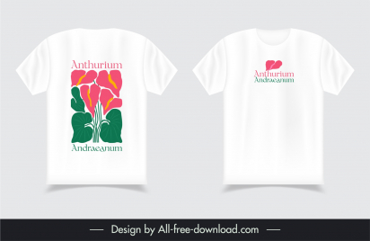 tshirt design template natural sping flower classic