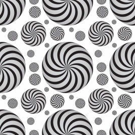 twist circles background repeating illusion icons black grey