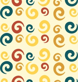 twisted circles background colorful flat repeating decor