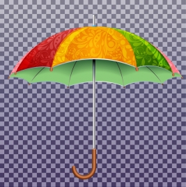 umbrella icon 3d colorful design