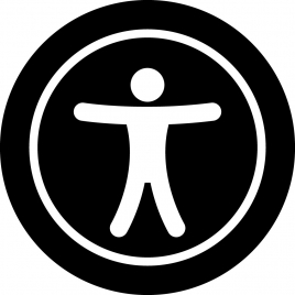 universal access man body circle sign