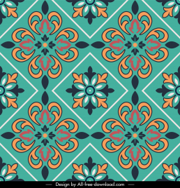 urban decore matt ceramic pattern flat classical repeating geometric floral decor