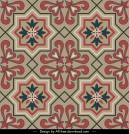 urban decore matt ceramic pattern template elegant retro repeating geometric floral sketch