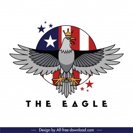 usa logo template eagle flag sketch