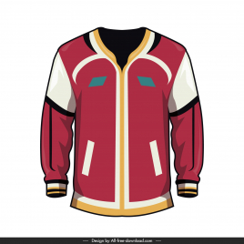 varsity jacket template flat symmetric