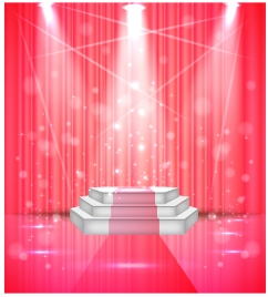 vector illustration of sparkle stage under limelight