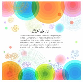 Vector multicolor background with circles