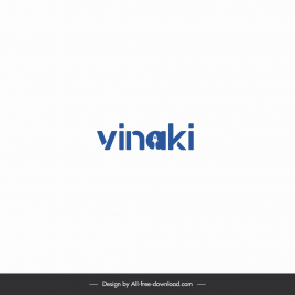 vinaki logo about creative startups modern simple