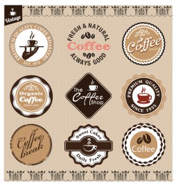 vintage coffee badge