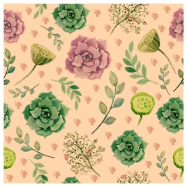 vintage watercolor flower pattern