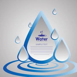 water background 3d rounded blue icons