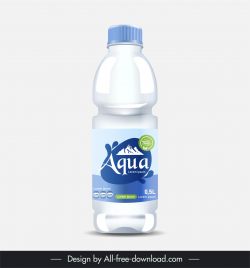 water bottle label template elegant design