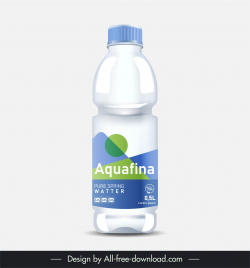 water bottle packaging template elegant geometric decor