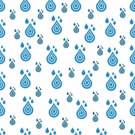 water drops background repeating flat blue design