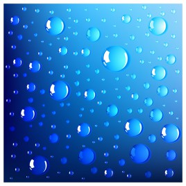 Water drops on blue background vector art