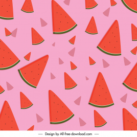 watermelon pattern template flat messy retro design