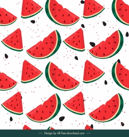 watermelon pattern template slices sketch classic handdrawn