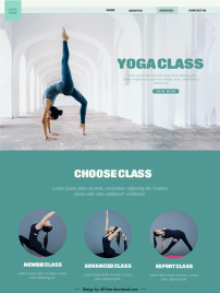 website yoga template lady gestures sketch modern design