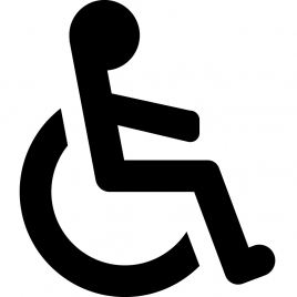 wheelchair disabled guidance sign